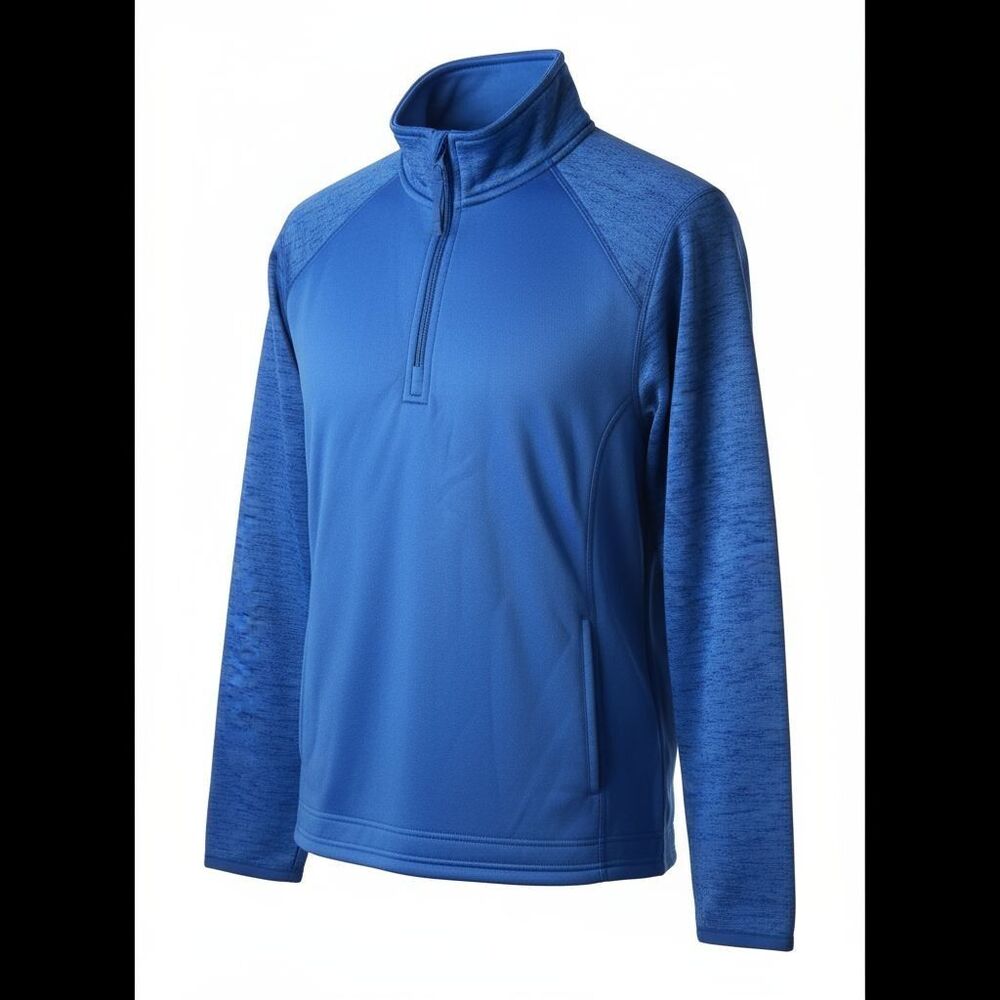 Badger Sport Men’s Performance 1/4 Zip Pullover – Royal Blue Athletic Fleece...